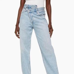 Agolde Criss Cross High Rise Light Blue Jeans